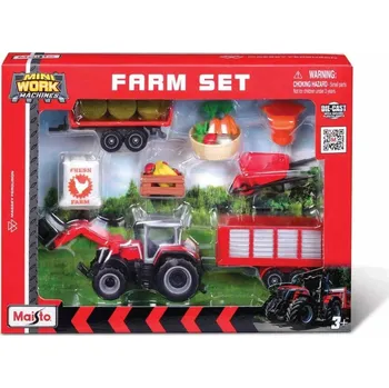 autíčko Maisto Farmářský set - Massey Ferguson