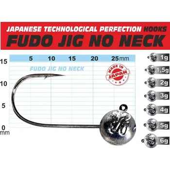 Rybářský háček Fudo JIG bez nálitku č.2 balení 5ks 5g