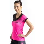 Sportovní tričko CRUSSIS dámské krátký rukáv růžová/černá S