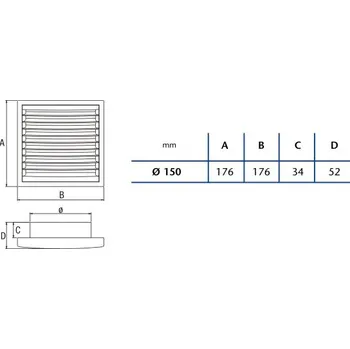 Domácí ventilátor Pevná mřížka B-15