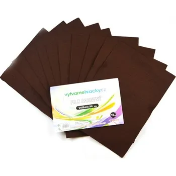 Papír Filc - 10 ks, Tmavě hnědý, A4, 180 g