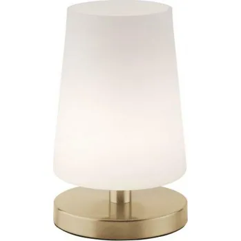 Lampička PAUL NEUHAUS LED stolní lampa v matné mosazi s decentním podlouhlým stínítkem na lampu 3000K PN 4146-60