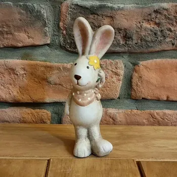 Zahradní dekorace Zajíc keramika 14,5 cm K3216
