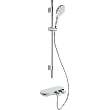Sprchový set SAT Sprchový systém SAT na stěnu s termostatickou baterií bílá/chrom SATSSTKPF1 SATSSTKPF1
