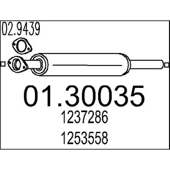 Auto-moto Přední tlumič výfuku MTS 01.30035