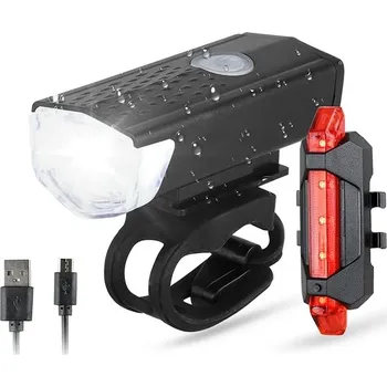 Cyklosvítilna USB dobíjecí cyklistické LED světlo - Model 1-Light Set