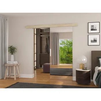 Interiérové dveře Posuvné dveře se zrcadlem Tess - 86 cm s tlumeným dojezdem Barva: dub Sonoma
