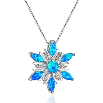 Řetízek Olivie Stříbrný náhrdelník SNĚHOVÁ VLOČKA 5888 Ag 925; ≤5,7 g.