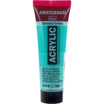 Výtvarná barva Akrylová barva Amsterdam Standard - 836 Metallic Green Objem: 20 ml