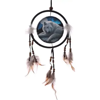 Lapač snů Malý fantasy lapač snů 16cm Lisa Parker - Bílý vlk