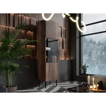 Knihovna Vitrína Azynit 51, Barva: Ořech warmia MIRJAN 5903211332371