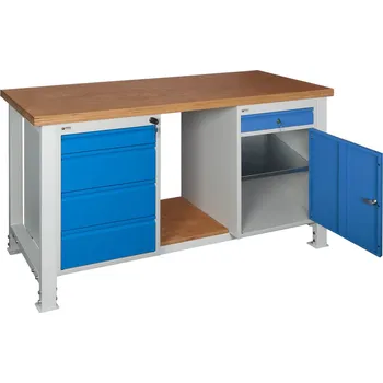 Dílenský stůl Dílenský stůl MASTER 150 cm, kontejnery M4+M2