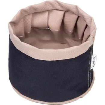 Miska pro psa Iridog Cestovní miska pro psy no.1 černá s béžovou průměr 13 cm, výška 10 cm