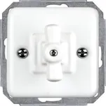 Elhard KV1405W Keramik vypínač č.5 - hranatý, otočný, bílý