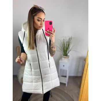 Dámská vesta Dámská vesta na zip v bílé barvě, VELIKOST UNI ( S, M , L )