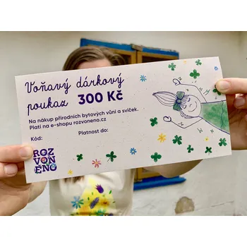 Dárkový potravinový koš Voňavý dárkový poukaz (elektronický) Hodnota: 300 Kč, Podoba: Elektronický