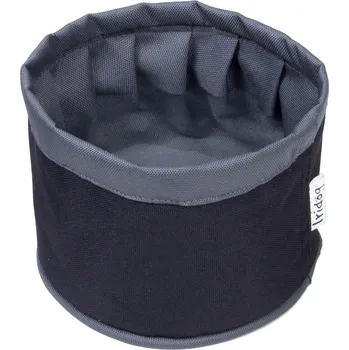 Miska pro psa Iridog Cestovní miska pro psy no.1 černá s šedou průměr 13 cm, výška 10 cm