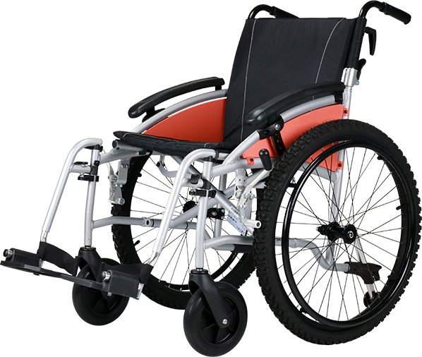 Excel G-Explorer 24″ Šířka sedadla: 50, Barva čalounění: Oranžová, Barva rámu: Stříbrná