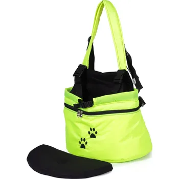 Psí batoh Iridog Batoh na psa 2v1 ZIPPY no.2 šusťák světle zelený tlapky v26 x d32 x š20 cm