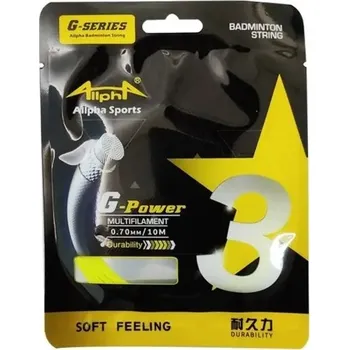 Badmintonový výplet Badmintonový výplet AllphA G-Power Durability 0,7mm 10m neonový