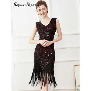 Dámské šaty Klubové krátké šaty Sequins SQ603 Velikost: M, Barva (Varianta): 23046-Černé víno červené