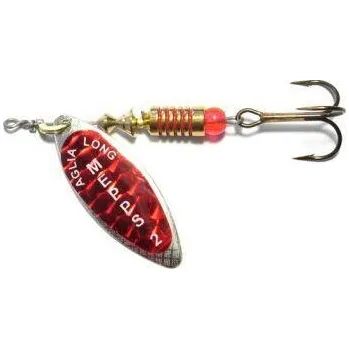 Umělá nástraha Rotační třpytka MEPPS Aglia Long Redbo stříbrná-červená perleť 1