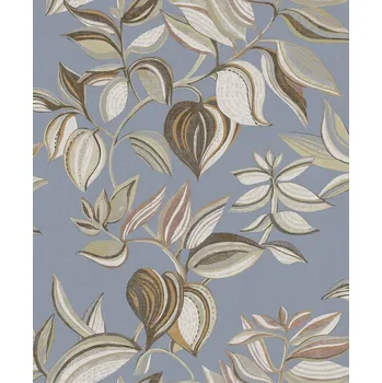 Tapeta Cristiana Masi by Parato Bledě modrá vliesová tapeta na zeď, rostliny, listy, 26436, Thai, Cristiana Masi by Parato, velikost 10,05 x 0,53 m