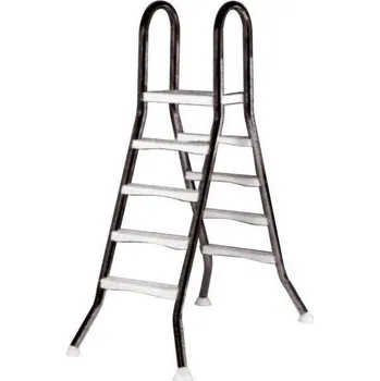 Bazénové schůdky Žebřík EEP pro nezapuštěné bazény, 4+4 stupně, pro bazény 1,2 m výšky, AISI 304