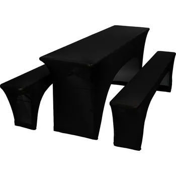 Napínací potah TENTino Elastický potah EXTREME na pivní set 220x50 - 220x70 cm Barva ubrusu: ČERNÁ / BLACK