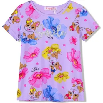 Dívčí tričko kr.r. Kugo FC1059, fialové