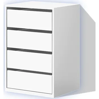 Šatní skříň Nabytekmorava Zásuvková skříň nízká N604 sestava Pavla barva lamina: bílá