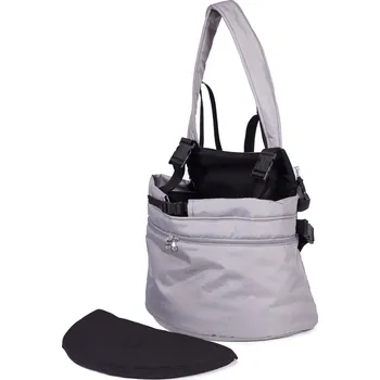 Psí batoh Iridog Batoh na psa 2v1 ZIPPY no.2 světle šedý s černou v26 x d32 x š20 cm