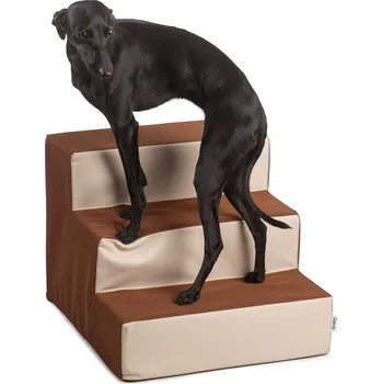 Schody a rampa pro psa Iridog Schody pro psy STEPPIE no.2 hnědo béžové d60 x š50 x v45 cm