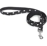 Iridog Vodítko pro psa TWISTIE černé s puntíkem d 150 cm x š 2 cm
