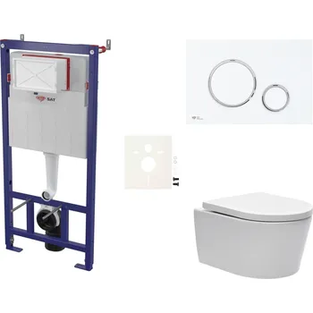 Sprchový set SAT Cenově zvýhodněný závěsný WC set SAT do lehkých stěn / předstěnová montáž+ WC SAT Brevis SIKOSSBR76K SIKOSSBR76K