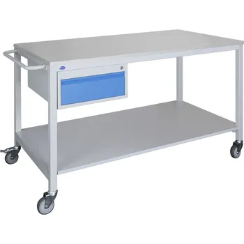 Dílenský stůl Mobilní pracovní stůl 150 x 80 cm, kontejner Z1