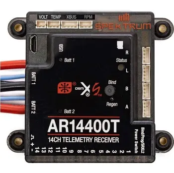 RC model letadla Spektrum Spektrum přijímač AR14400T 14CH PowerSafe s telemetrií AS_SPMAR14400T