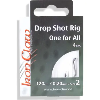 Iron Claw návazce Drop Shot Rigs 2 háčky průměr 0,20 mm 4 ks