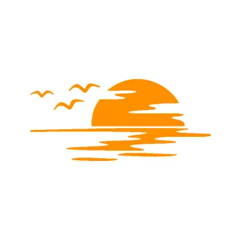 Samolepící dekorace SAMOLEPKA Krajina moře 003 pravá západ slunce odraz na hladině (06 - oranžová) NA AUTO, NÁLEPKA, FÓLIE, POLEP, TUNING, VLASTNÍ TEXT, TISK, AUTOSAMOLEPKY.cz, POLEPY, OBRÁZEK, LOGO, SAMOLEPKY