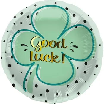 Balónek Foliový balonek Good Luck - čtyřlístek 45 cm