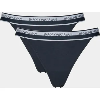 Kalhotky Dámská tanga 2Pack 164522 4R227 00135 tm. modrá - Emporio Armani XS
