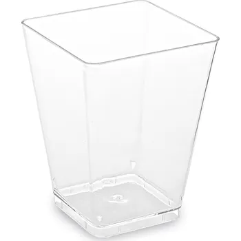 Jednorázové nádobí Kelímek hranatý čirý 160ml (cena za 20ks)