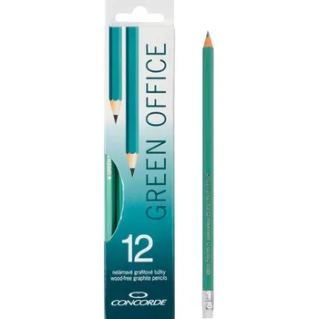Mikrotužka Tužka grafitová Concorde Green HB, střední, s gumou, ohebná, 12 ks