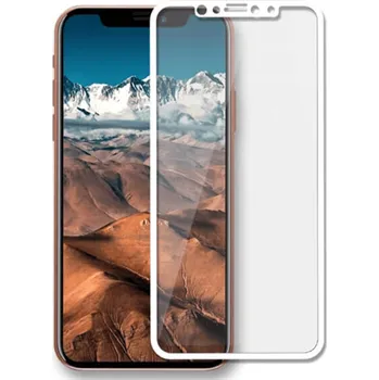 3x Picasee 3D tvrzené sklo s rámečkem pro Apple iPhone X/XS - bílé - 2+1 zdarma