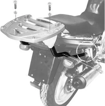 Zavazadlo na motocykl Nosič zadního kufru pro Suzuki GS 500 E 2001-2007