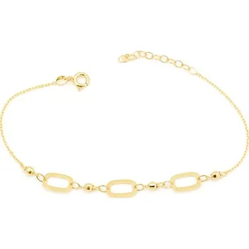 Náramek Moderní dámský zlatý náramek ZLNA1382F 17-20 cm + dárek zdarma