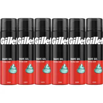 6x Gel na holení Gillette Original Scent 200ml