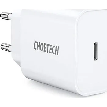 ChoeTech PD20W Type-C PD Wall Charger White