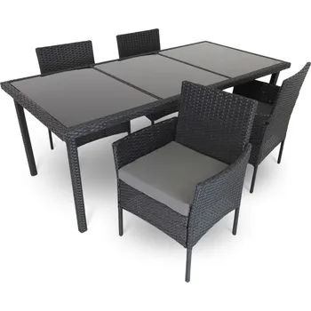 Zahradní sestava Zahradní sestava Solano - 4 místa, černá