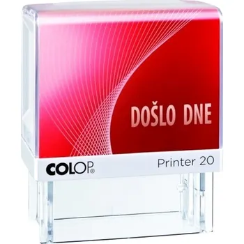 Razítko Colop Printer 20/L, samobarvící, s textem DOŠLO DNE, červené